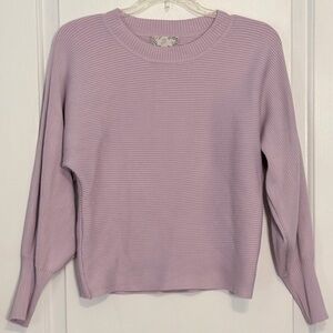 Pink Rose sz Medium Lavender Ribbed Women's Sweater